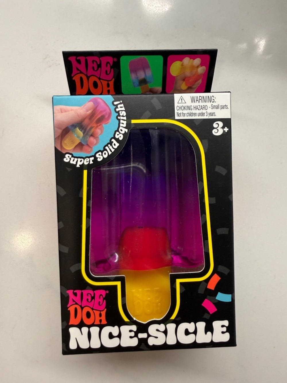NeeDoh Nice-Sicle Popsicle Squishy - Red, Yellow, Purple